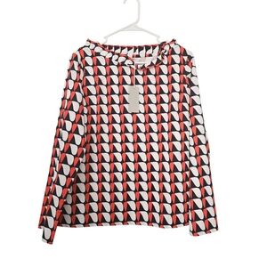 NWT COS Geometric Red and Black Top SIZE 10